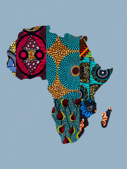 Affiche - Afrique tissus - Accueil | Oueso - Art Afro Contemporain