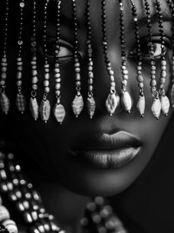 Affiche - Curtain eyes - Accueil | Oueso - Art Afro Contemporain
