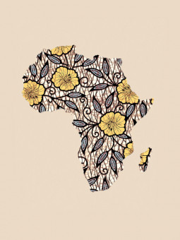 Affiche - Afrique fleuri - Accueil | Oueso - Art Afro Contemporain