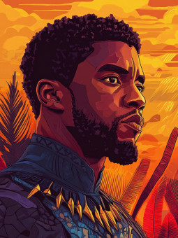 Poster - Chadwick Black - Accueil | Oueso - Contemporary Afro Art