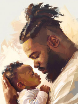 Poster - Dad - Accueil | Oueso - Contemporary Afro Art