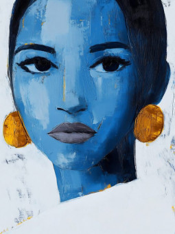 Poster - Miss Blue - Accueil | Oueso - Contemporary Afro Art