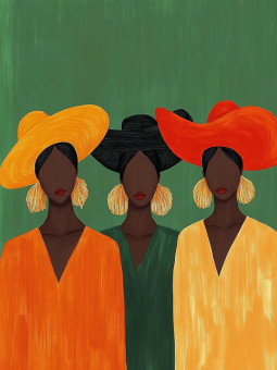 Affiche - 3 sœurs - Accueil | Oueso - Art Afro Contemporain
