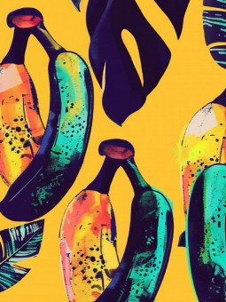 Affiche - Banane coloré - Accueil | Oueso - Art Afro Contemporain