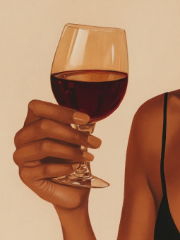 Poster - Wine - Accueil | Oueso - Contemporary Afro Art