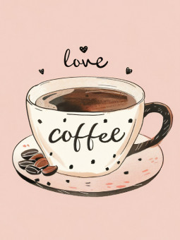 Poster - Coffee - Accueil | Oueso - Contemporary Afro Art