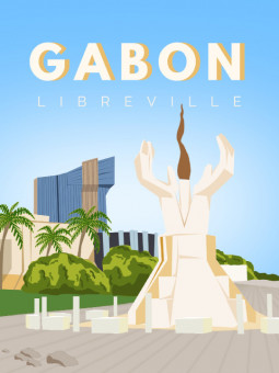 Affiche - Gabon - Accueil | Oueso - Art Afro Contemporain