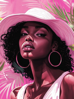 Poster - Beauty Miley - Accueil | Oueso - Contemporary Afro Art