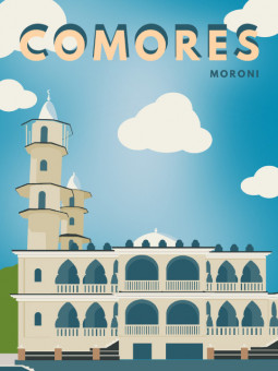 Poster - Comores - Accueil | Oueso - Contemporary Afro Art