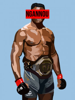 Affiche - Ngannou - Accueil | Oueso - Art Afro Contemporain