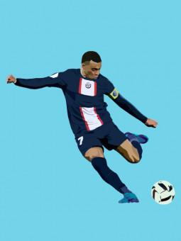 Affiche - Mbappé shot - Accueil | Oueso - Art Afro Contemporain