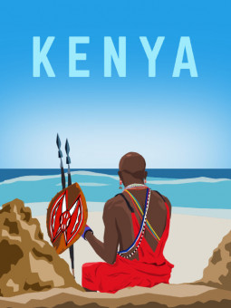 Poster - Kenya - Accueil | Oueso - Contemporary Afro Art