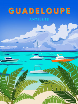Affiche - Guadeloupe - Accueil | Oueso - Art Afro Contemporain