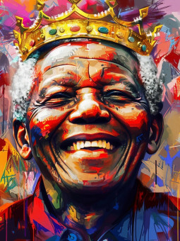 Affiche - King Mandela - Accueil | Oueso - Art Afro Contemporain