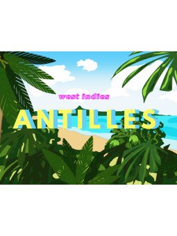 Affiche - Antilles - Accueil | Oueso - Art Afro Contemporain