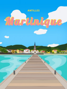 Affiche - Martinique - Accueil | Oueso - Art Afro Contemporain