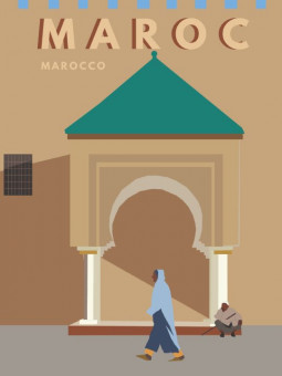 Affiche - Maroc - Accueil | Oueso - Art Afro Contemporain
