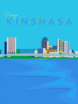Affiche - Kinshasa - Accueil | Oueso - Art Afro Contemporain