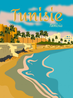Poster - Tunisie - Accueil | Oueso - Contemporary Afro Art