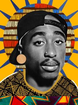 Affiche - Tupac Amaru Shakur - Accueil | Oueso - Art Afro Contemporain