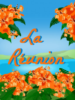 Poster - La Réunion - Accueil | Oueso - Contemporary Afro Art