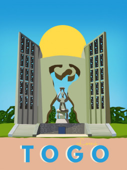 Poster - Togo - Accueil | Oueso - Contemporary Afro Art