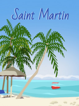 Affiche - Saint-martin - Accueil | Oueso - Art Afro Contemporain