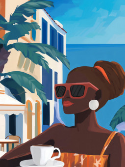 Affiche - Woman Chic - Accueil | Oueso - Art Afro Contemporain
