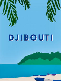 Affiche - Djibouti - Art mural | Oueso - Art Afro Contemporain