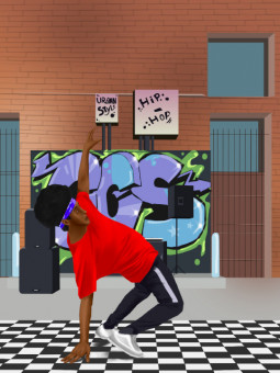 Poster - Dancefloor - Accueil | Oueso - Contemporary Afro Art