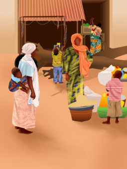 Affiche - Famille - Accueil | Oueso - Art Afro Contemporain