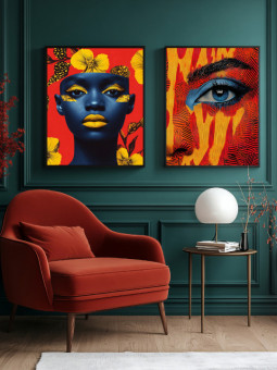 Set of poster - Red creative - Accueil | Oueso - Contemporary Afro Art
