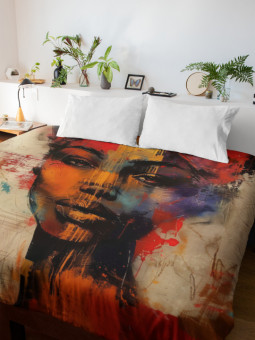 Duvet cover - Face of Africa - Accueil | Oueso - Contemporary Afro Art