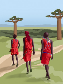 Poster - Kényens - Accueil | Oueso - Contemporary Afro Art