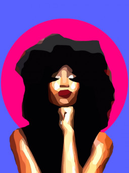 Affiche - Naomi Campbell - Accueil | Oueso - Art Afro Contemporain