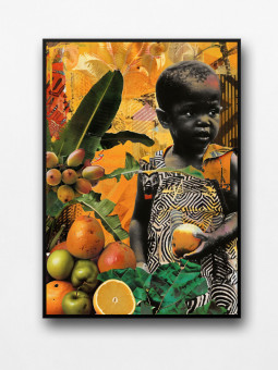 Affiche encadrée - Afro Collage - Accueil | Oueso - Art Afro Contem...
