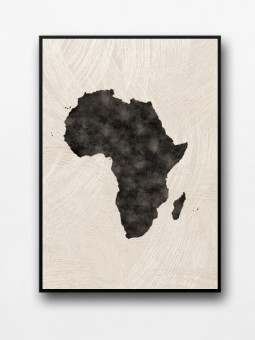 Affiche encadrée - Afrique gris - Accueil | Oueso - Art Afro Contem...