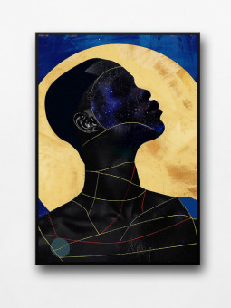 Affiche encadrée - Moon - Accueil | Oueso - Art Afro Contemporain