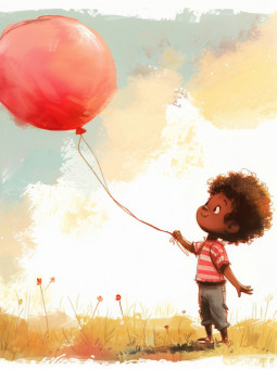 Poster - Red baloon - Accueil | Oueso - Contemporary Afro Art