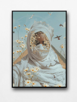Framed poster - Losty - Accueil | Oueso - Contemporary Afro Art