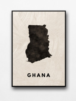 Affiche encadrée - Ghana - Accueil | Oueso - Art Afro Contemporain