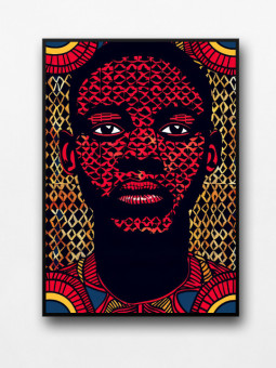 Affiche encadrée - Franklin - Accueil | Oueso - Art Afro Contemporain