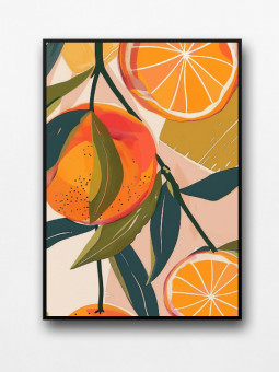 Affiche encadrée - Orange - Accueil | Oueso - Art Afro Contemporain