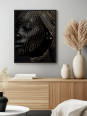 Affiche encadrée - Golden Scarf - Accueil | Oueso - Art Afro Contem...