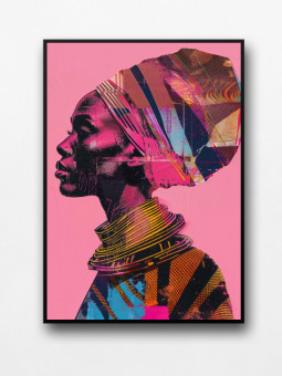 Affiche encadrée - Rubis - Accueil | Oueso - Art Afro Contemporain
