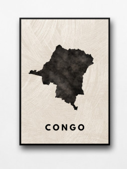 Affiche encadrée - Congo Kinshasa - Accueil | Oueso - Art Afro Cont...
