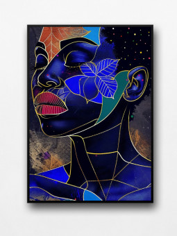 Framed poster - Stela - Accueil | Oueso - Contemporary Afro Art