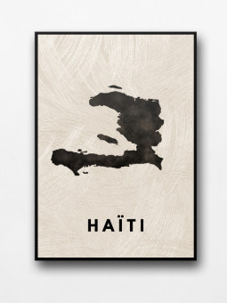 Affiche encadrée - Haïti - Accueil | Oueso - Art Afro Contemporain