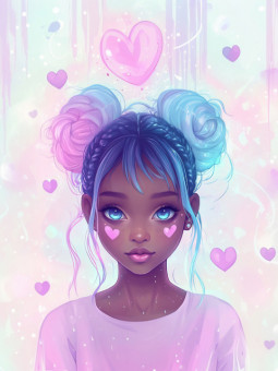 Poster - Little heart - Accueil | Oueso - Contemporary Afro Art