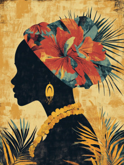 Poster - Woman Black - Accueil | Oueso - Contemporary Afro Art